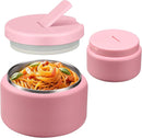 13.5oz Soup Thermo for Hot Food Kids with Buckle Lid Insulated Vacuum Food Jar Wide Mouth Leakproof Stainless Steel Lunch Container- Pink by TinyTreasures Baby Boutique