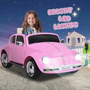 12V Kids Electric Car, Power Wheels with Remote Control, Ride on Car Toys with LED Light, 3 Speeds, Music, Pink by TinyTreasures Baby Boutique