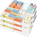 DIMJ Drawer Organizer Clothes 18 Pack - Foldable Baby Organizers and Storage & Dresser Organizer for Bedroom, Closet - Nursery Organization Dresser Dividers for underwear, Sock,Bra, Belt, Tie, White by CozyNest Decor