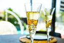 Victoria Barcelona Champagne Flute Set of 2 – 7.5 oz Mouth‑Blown Golden Luster Glass | Hand‑Painted with Real Gold Dust, Gaudí & Murano Inspired | Artistic Premium Gift Ideas for Her or Him by CozyNest Decor