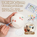 Air Dry Clay for Adults - Pottery kit for Beginne,Air Dry Clay w/Air Dy Clay Tools,White Dry Clay,Sculpting Tools, Gloss Varnish,DIY Plate Making Kit for Arts & Crafts,Christmas Gift by TinyTreasures Baby Boutique