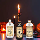 Uiifan 31 Pcs Halloween Potion Bottles Set Including Glass Apothecary Bottles with Cork Stickers and Pendants Halloween Decorations Indoor Party Supplies(White, Black,16 oz) by CozyNest Decor
