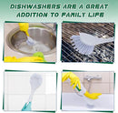Hsei 30 Pcs Kitchen Scrub Dish Brush Bulk with 11 Inch Handle Cleaning Dish Scrubber with Stiff Bristles Washing Scrub Brushes for Housekeeping for Pots and Pans, Kitchen Sink (Green) by CozyNest Decor