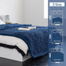 Chunky Knit Blanket - Luxury Soft Cozy 60 * 80 Throw Blanket,100% Woven Blanket Rope Knot Throw Blanket for Couch, Sofa, Home Decor, Gift - Machine Washable（Deep Blue） by CozyNest Decor
