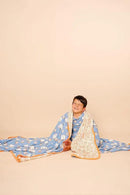 Copper Pearl Jumbo Premium Knit 3 Layer Stretchy Throw Blanket 'Dunk' by CozyNest Decor