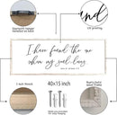 I Have Found The One Whom My Soul Loves Sign Wall Art Decor 40"x15" Modren Master Bedroom Above Bed Wood Framed Song of Solomon 3:4 Large Living Room Bible Verse Wall Hanging (White) by CozyNest Decor