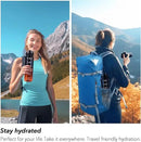 32oz Motivational Water Bottles with Time Marker & Fruit Strainer, Transparent Gradient Color Water Bottle with Times to Drink, Leakproof & BPA Free, Reusable Bottle with Strap (No Straw) by CozyNest Decor