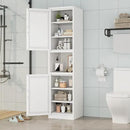 Tall Narrow Storage Cabinet 66.93" H Tall Bathroom Cabinets Metal Pantry Cabinet, 4 Adjustable Shelves for Kitchen, Home Office, Living Room, Dinning Room (16 inches Wide White) by CozyNest Decor