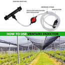 Fertilizer Injector Tube, Irrigation Venturi Fertilizer Injector 3/4Inch Agriculture Garden Fertilizer Mixer Injector Agriculture Tool Plastic (Black)
