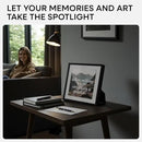 Homeforia 10x10 Black Picture Frame, High End Metal 10 by 10 Square Frames with Mat 8 x 8 Opening, 10by10 Poster Frames Matted to 8x8 Photo, Wall or Tabletop Frames, Tempered Glass, Wall Kit, Set of 1 by CozyNest Decor