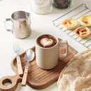 E-liu Porcelain Tea Mugs Coffee Mug Set, Large 15 Ounces Cups for Coffee, Tea, Cocoa, and Mulled Drinks, Set of 6, Unglazed (Natural) by CozyNest Decor