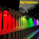 Brighter Solar Fence Lights 18 Pack, RGB 8 Colors, Dusk to Dawn Deck Light, Fence Solar Lights Outdoor IP65 Waterproof, Solar Outdoor Lights for Backyard/Railing/Wall/Step/Patio by GreenHaven Gardens