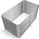 Land Guard 6x3x3ft Rectangular Galvanized Raised Garden Beds, Large-Capacity Metal Planter Box Outdoor, Durable Deep Raised Garden Bed 3ft Tall, Raised Beds for Gardening Vegetables, Classic Silver by CozyNest Decor