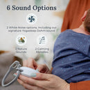 Yogasleep Hushh 2 Portable Sound Machine (Grey) for Baby and Kids, Backlit Buttons & Night Light, Durable, 6 Soothing Natural Sounds, Easy to Use Timer, Volume Control & Toddler Lock, Noise Canceling by TinyTreasures Baby Boutique