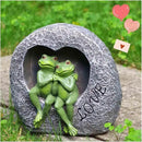 Artisan Flair Lover Frog Statues for Garden - Resin Frogs Couple Figurines Romantic - Yard Animal Decor Frog Stuff Outdoor Lawn Ornament, Green, 7.09 X 4.33 X 7.09 Inches, AF15813 by GreenHaven Gardens