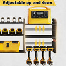 Power Tool Organizer with Charging Station Wall Mount, 3 Layer Expanded Heavy Duty Garage Organization, 45.5 Inch Length Garage Tool Storage, 8 Drills, 2 Assemble Method, Black by GreenHaven Gardens