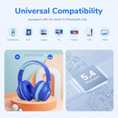 EarFun K4 Kids Bluetooth Headphones, Wireless Headphones with LED Lights, 74/85/94dBA Volume Limited, Built-in Mic, 90H Playtime, Bluetooth 5.4 Over Ear Headphone for iPad/Tablet/PC/School by TinyTreasures Baby Boutique
