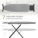 Ironing Board Full Size, RAINHOL 43"x13" Heavy Duty Compact Ironing Board with Iron Rest, Height Adjustable Sturdy Iron Stand, Grey Cover with Extra Thick Padding by CozyNest Decor