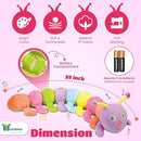 Bundaloo Jumbo Musical Caterpillar Plush Toy - Plays Fun Songs and 8 Musical Key Notes | for Children & Toddlers by TinyTreasures Baby Boutique