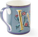 Spode Kit Kemp 12oz Mug in Fine China, W Initial - Custom Coffee Cup for Hot Beverages, Personalized Gift Idea for Her, Him, Friends, Coffee Lovers - Stylish Letter Mug for Daily Use, Dishwasher Safe by CozyNest Decor