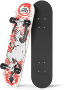 24 inch Rude Boyz Mini Cruiser Skateboard - Aluminium Trucks - Kids Skateboard Ages 5-8 Beginner - Skateboards for Kids by TinyTreasures Baby Boutique