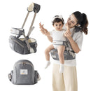 Baby Carrier with Hip Seat Adjustable Strap Huge Storage 4-in-1Toddler Carrier Enhanced Lumbar Support Ergonomic Baby Hip Carrier for Newborns & Toddlers Gray by TinyTreasures Baby Boutique