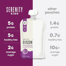 Serenity Kids Baby Food Pouches, Grass Fed Bison with Organic Kabocha Squash & Spinach, For 6+ Months, 3.5 Ounce Pouch (12 Count) by TinyTreasures Baby Boutique