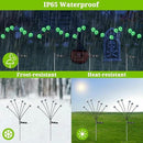 VOTTGO Halloween Solar Lights Outdoor, 8 Pack 48LED Scary Solar Eyeball Pathway Lights, 2 Modes Waterproof Swaying Solar Firefly Lights for Garden Yard Pathway Halloween Decorations, Green by CozyNest Decor
