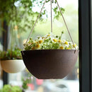LA JOLIE MUSE Large Hanging Planters - 13 Inch Flower Pots Outdoor Indoor, Hanging Garden Planters Set of 2, New Iron Color by CozyNest Decor