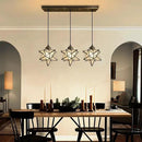 Farmhouse Frosted White Glass Chandelier 3 Lights Star Pendant Lights for Dining Table Kitchen Island Modern Ceiling Hanging Lights Included LED Warm Light Bulbs Oiled Bronze by CozyNest Decor