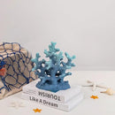 7.1" H Blue Coral Decor, Resin Coral Statue, Nautical Decorations for Home, Bedroom, Bathroom, Living Room, Beach/Coastal/Ocean Themed Cabinet Shelf Tabletop Decor by CozyNest Decor