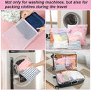 Vivifying Mesh Laundry Bags, 4pcs Durable Coarse Mesh Wash Bags with Zipper for Washing Machine, Delicates, Lingerie, Socks, Shoes and Stuffed Animals by TinyTreasures Baby Boutique