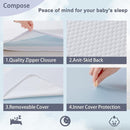 Lisara Baby Bassinet Mattress Pad, 33 x 19 Dual Sided Gel Memory Foam Mattress with Waterproof, Removable Ice Silk Cover, Fit for ANGELBLISS/Jimglo 3 in 1 Bassinet, BabyBond and Cowiewie Bassinet by TinyTreasures Baby Boutique