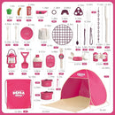 Kids Camping Set – an Outdoor Campfire Toy Set Featuring a Tent, Oil lamp, Stove, and More,Gift Idea for Girls Age 3+ Year Old Birthday Christmas by TinyTreasures Baby Boutique