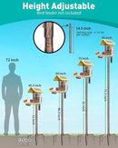 Bird Feeder Pole – 90 Inch Height Bird House Pole with 1-Inch Dia Heavy Duty for Birdfeeders, Feeding Stand with Mount Kit for Outdoor, Slip-Fit Connection, Copper Brushed by GreenHaven Gardens