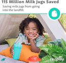 Re-Play Sippy Cups for Toddlers - 10 Oz. Reusable Spill Proof Cups for Kids, Dishwasher/Microwave Safe - Made in USA - Set of 4-3.13" x 6.25" - Mermaid by TinyTreasures Baby Boutique