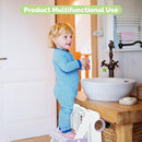 Toilet Seat, Potty Training Seat for Toddler, Upgraded 2-in-1 Potty Toilet Training for Boys and Girls,Waterproof Cushioned Mat with Non-Slip Step Stool(Purple) by TinyTreasures Baby Boutique