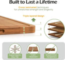 Wood Cutting Board, Carbonized Bamboo Set With Smooth Surface & Easy Storage For Busy Kitchens, Ideal Charcuterie & Chopping, Durable, Knife-Friendly (4Pcs) by GreenHaven Gardens
