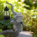 Solar Garden Statues Outdoor Decor,Angel Elephant Statue Outdoor Clearance,Resin Outdoor Statues Garden Decor for Outside Patio Woman Mom Gifts (Angel Elephant) by GreenHaven Gardens