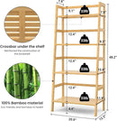 Homykic Bamboo Bookshelf 4-Tier Ladder Shelf, 49.2” Freestanding Open Bookcase Book Shelf Bathroom Storage Shelf Unit Plant Stand for Small Space, Bedroom, Living Room, Home Office, Natural by CozyNest Decor