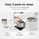 Carepod Cube Plus X50V Stainless Steel Humidifier - Easy to Clean, 3 Mist Level settings, Auto-Humidity & Auto Shut-Off Feature, One Touch Built-in Sanitization, No Filters, Lasts 32Hrs (1.1Gal/4.2L) by TinyTreasures Baby Boutique