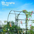 KING BIRD Raised Garden Bed with Arched Trellis Galvanized Planter Garden Box Outdoor for Gardening, Climbing Vegetables, Flowers 5.9x2.95x0.98 Ft, Silver by GreenHaven Gardens