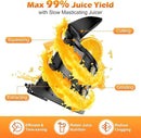 Juicer Machines with 5.4" Large Feed Chute, 400W Cold Press Juicer for Whole Vegetables and Fruits, Slow Masticating juicer Easy to Clean Juice Extractor Machine High Juice Yield(Titanium Gray)