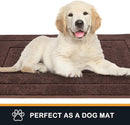 PURRUGS Dirt Trapping Door Mat 32" x 47", Non-Slip/Skid Machine Washable Entryway Rug, Dog Doormat, Super Absorbent Welcome Mat for Muddy Wet Shoes and Paws, Brown by CozyNest Decor
