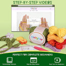 WaldyWop Crochet Kit for Beginners - 8 Flower Bookmarks Knitting Kit w/Step-by-Step Video Tutorials & Soft Yarn, Hook - Wobbles DIY Art Craft Kit for Adults Kids, Birthday Gifts for Women Girls Teen by TinyTreasures Baby Boutique