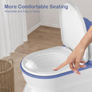 2-in-1 Toddler Potty Training Toilet - Larger Potty Chair & Detachable Training Seat for Boys & Girls Ages 1-3 with Flushing Sound, Wipes Storage, Toilet Paper Holder - Blue by TinyTreasures Baby Boutique