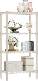 1000 lbs 4-Shelf Standing Storage Shelves Heavy Duty Metal Shelving Unit Adjustable Wire Rack for Office Garage Kitchen, Light Tan 11.8 D x 23.6" W x 47.5" H by CozyNest Decor