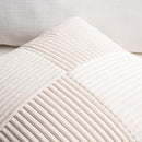 Fancy Homi Set of 2 Cream Boho Long Lumbar Body Decorative Throw Pillow Cover 14x36 Inch for Bed Couch Bedroom Bench, Soft Patchwork Corduroy Textured Pillow Case, Rustic Farmhouse Room Décor by CozyNest Decor