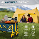 Collapsible Wagon Cart with Wheels Foldable, Folding Wagons Carts with Silent Universal Wheels, Large Grocery Cart On Wheels, Heavy Duty Utility Wagon for Shopping Beach Sports Fishing Camping, Green by GreenHaven Gardens
