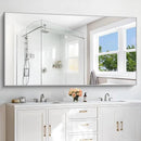 36x72inch Bathroom Mirror, Silver Rectangle Mirror with Thin Metal Frame, Large Rectangular Wall Mirrors for Bathroom, Living Roomm, Hair Salon, Big Farmehouse Mirror Hang Horizontal/Vertical by CozyNest Decor
